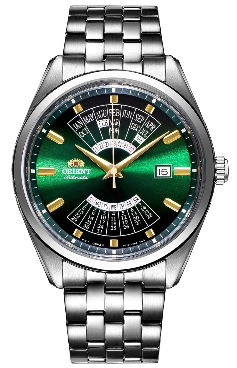 Orient Contemporary Multi-Year Calendar RA-BA0002E - Automatisk - Silver - Herrklocka - Rostfri stål - Härdat mineralglas