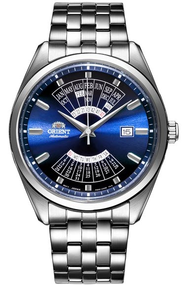Orient Contemporary Multi-Year Calendar RA-BA0003L - Automatisk - Silver - Herrklocka - Rostfri stål - Härdat mineralglas