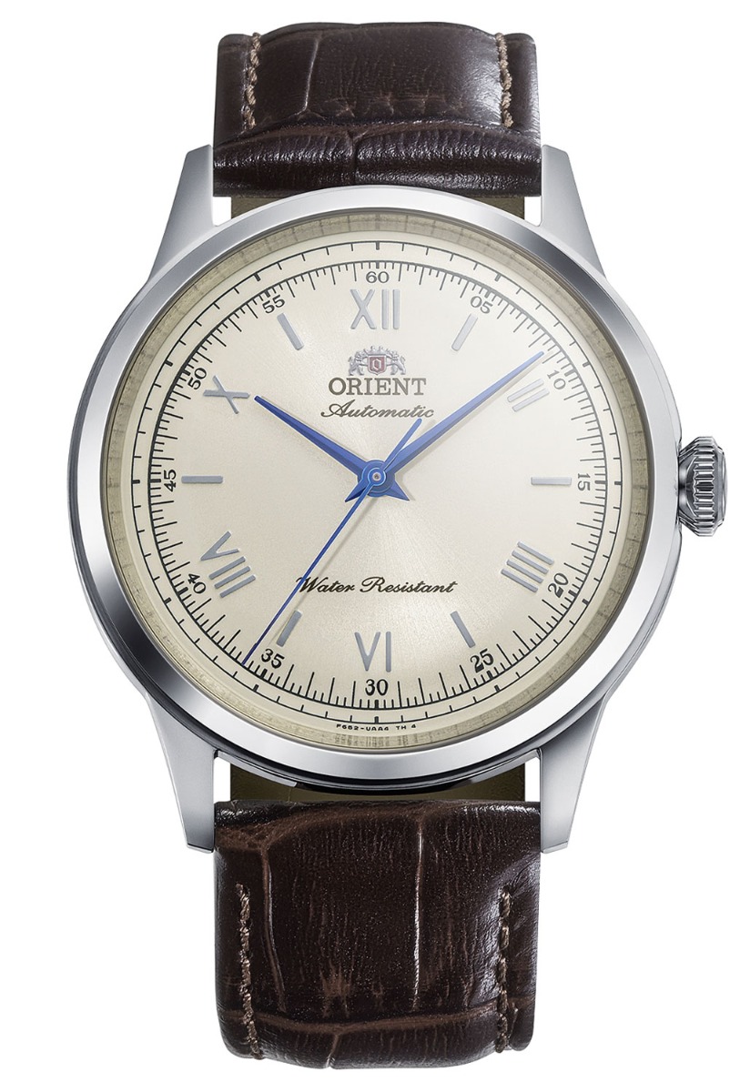 Orient Bambino RA-BB0003Y - Automatisk - Silver - Herrklocka - Läder - Härdat mineralglas