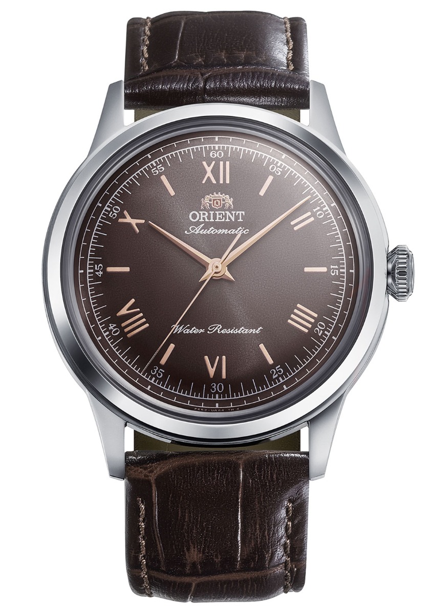 Orient Bambino RA-BB0004Y - Automatisk - Silver - Herrklocka - Läder - Härdat mineralglas