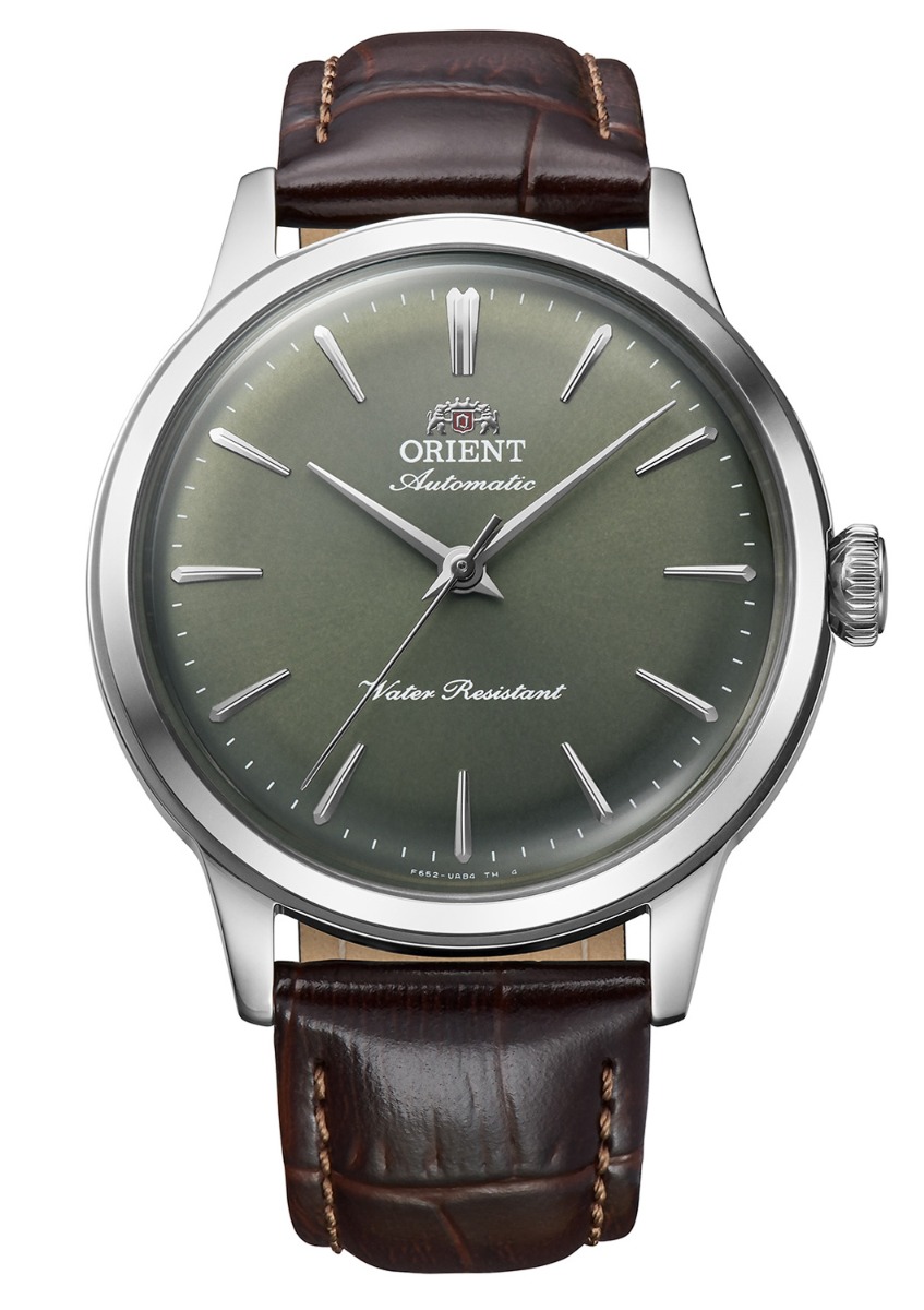 Orient Bambino RA-BB0102E - Automatisk - Silver - Herrklocka - Läder - Härdat mineralglas