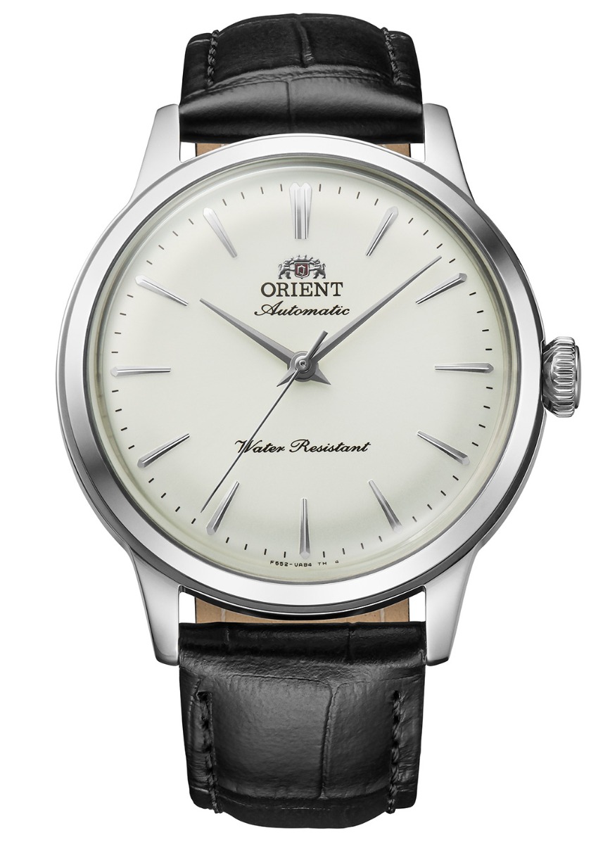 Orient Bambino - Automatisk - Silver - Herrklocka - Läder - Härdat mineralglas
