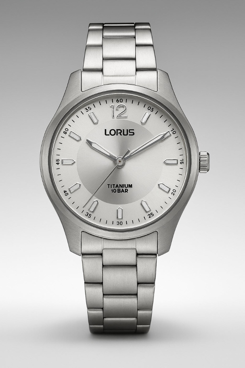 Lorus Titanium Ladies 100M Water Resistant - Quartz - Silver - Damklocka - Titan - Härdat mineralglas