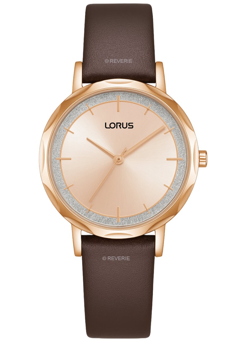 Lorus Rosegold Elegant Ladies 36mm - Quartz - Rött guld - Damklocka - Rostfri stål - Härdat mineralglas