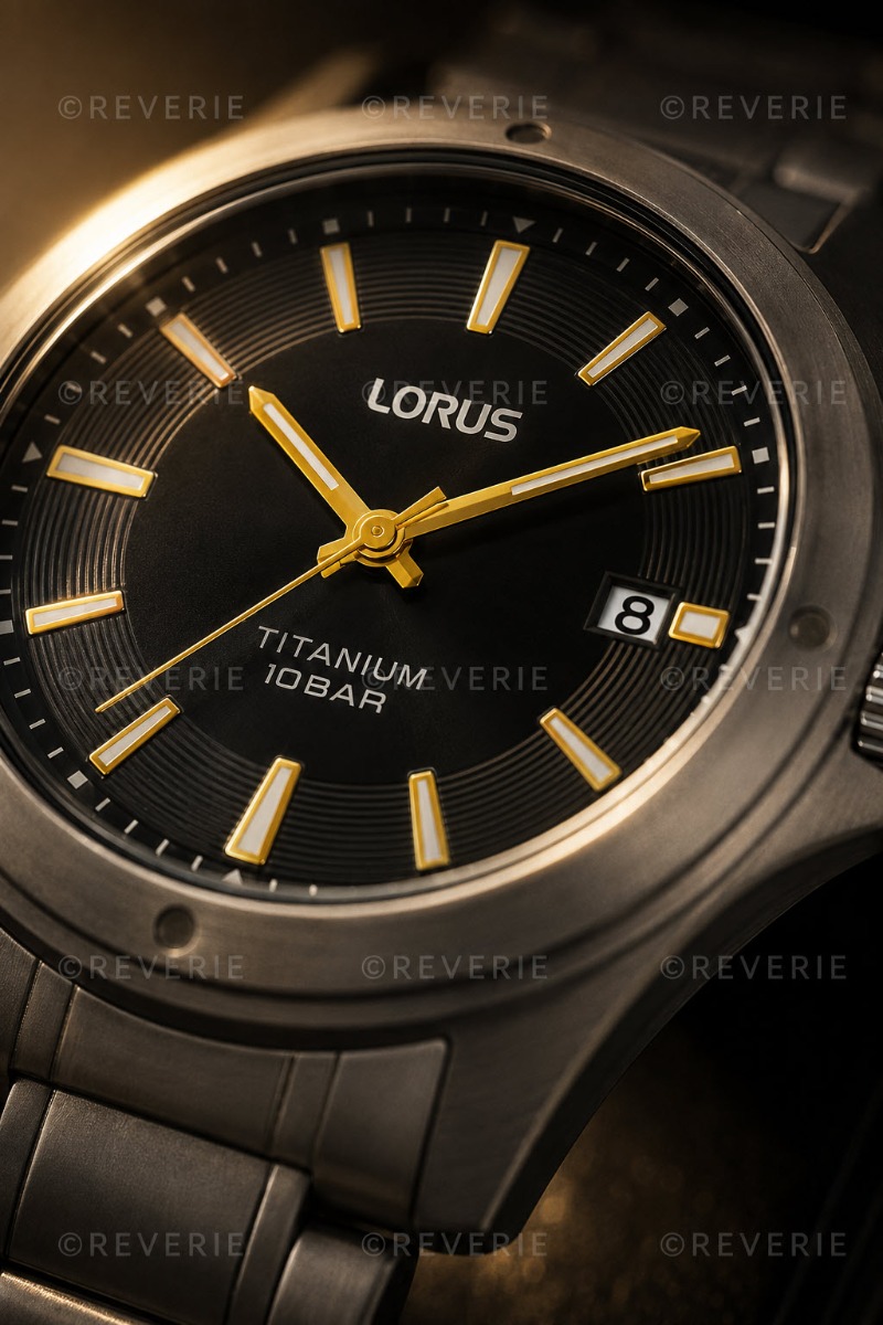Titanur för män från Lorus 37mm - Quartz - Grå - Herrklocka - Titan - Härdat mineralglas