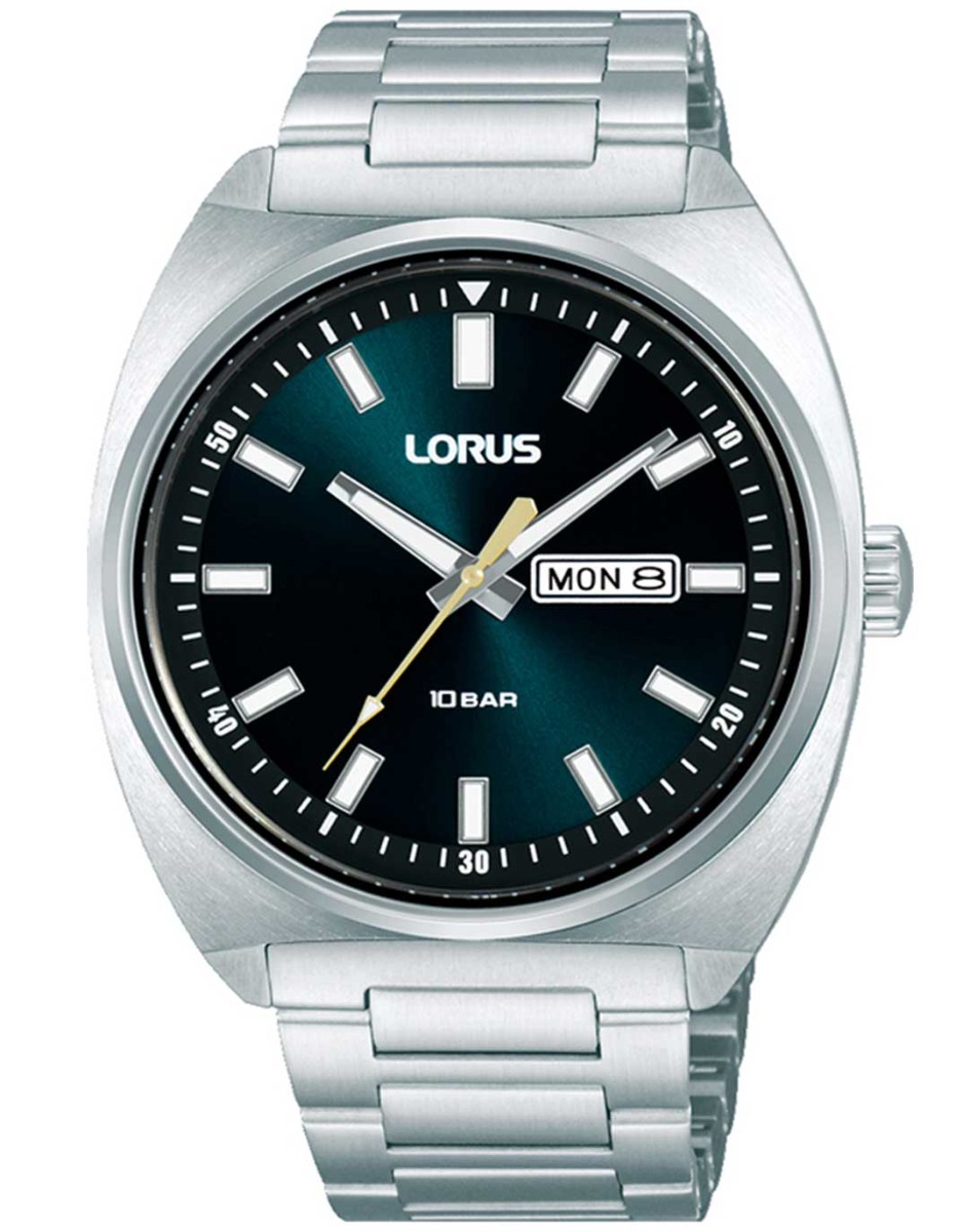 Lorus Mens Classic RH313BX9 - Quartz - Silver - Herrklocka - Rostfri stål - Härdat mineralglas