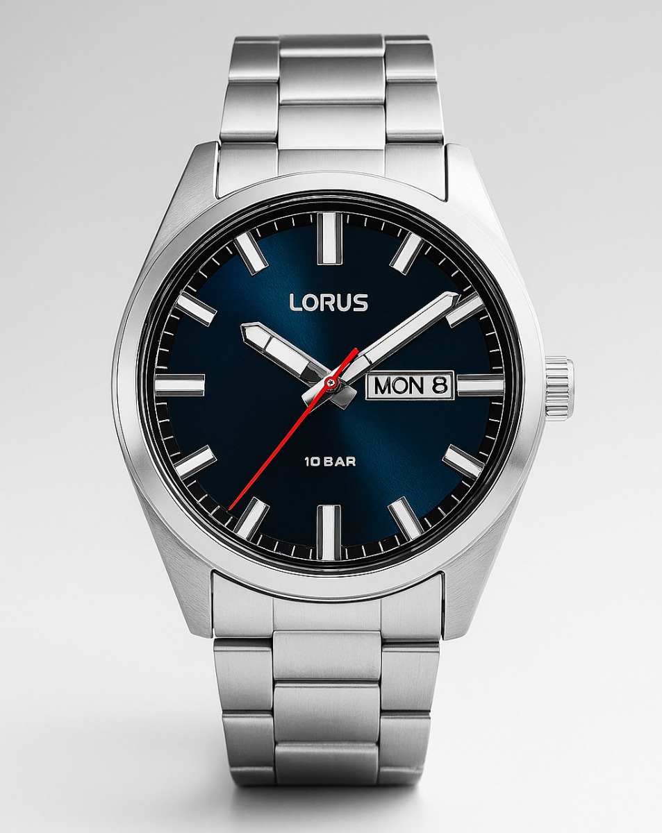 Lorus Mens RH349AX9 - Quartz - Silver - Herrklocka - Rostfri stål - Härdat mineralglas