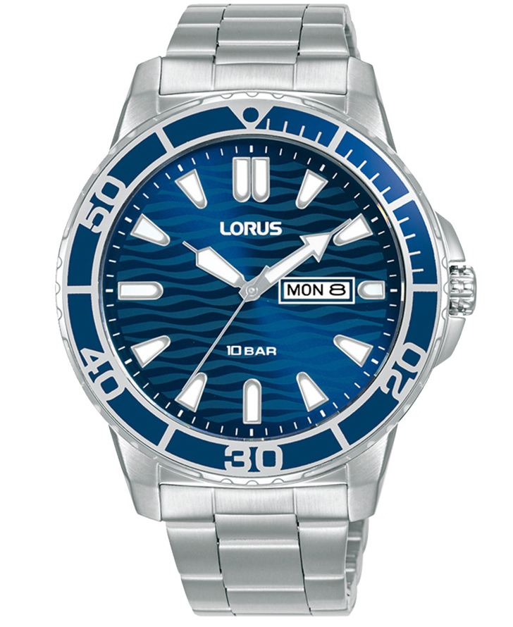 Lorus Mens RH357AX9 - Quartz - Silver - Herrklocka - Rostfri stål - Härdat mineralglas