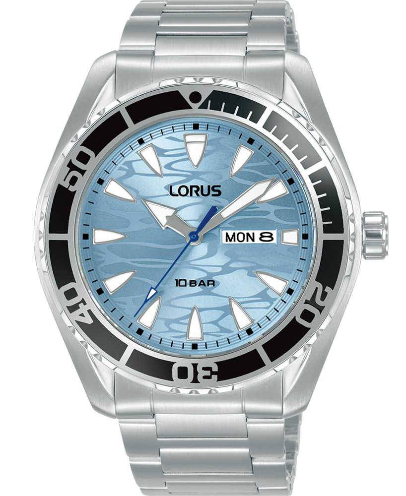 Lorus Sports Mens RH389AX9 - Quartz - Silver - Herrklocka - Rostfri stål - Härdat mineralglas