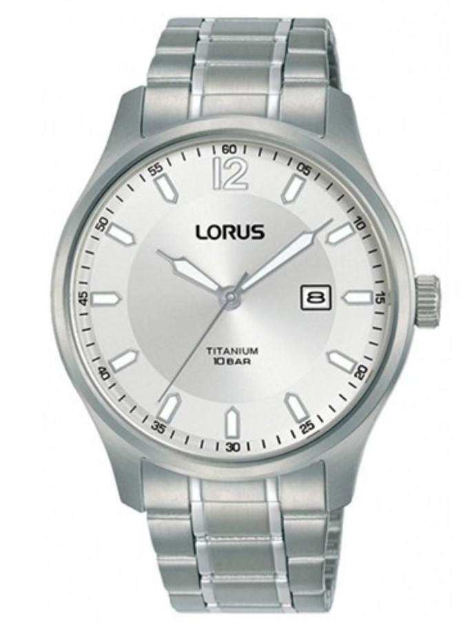 Lorus Classic Titanium Mens RH901RX9 - Quartz - Silver - Herrklocka - Titan - Härdat mineralglas