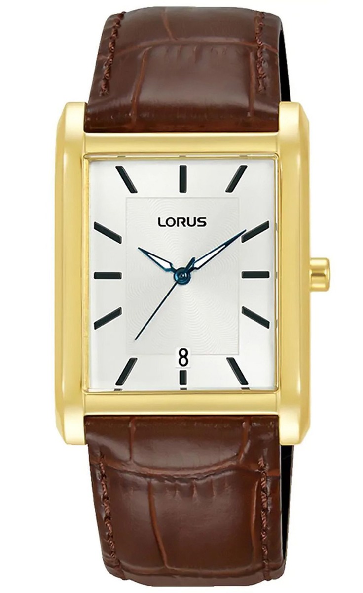 Lorus Classic Mens RH940RX9 - Quartz - Guld - Herrklocka - Läder - Härdat mineralglas