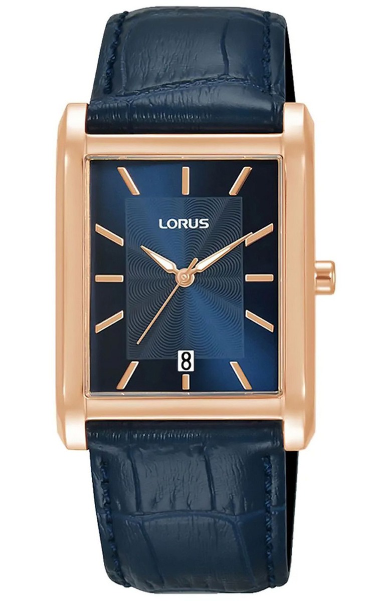 Lorus Classic Mens RH942RX9 - Quartz - Rött guld - Herrklocka - Läder - Härdat mineralglas
