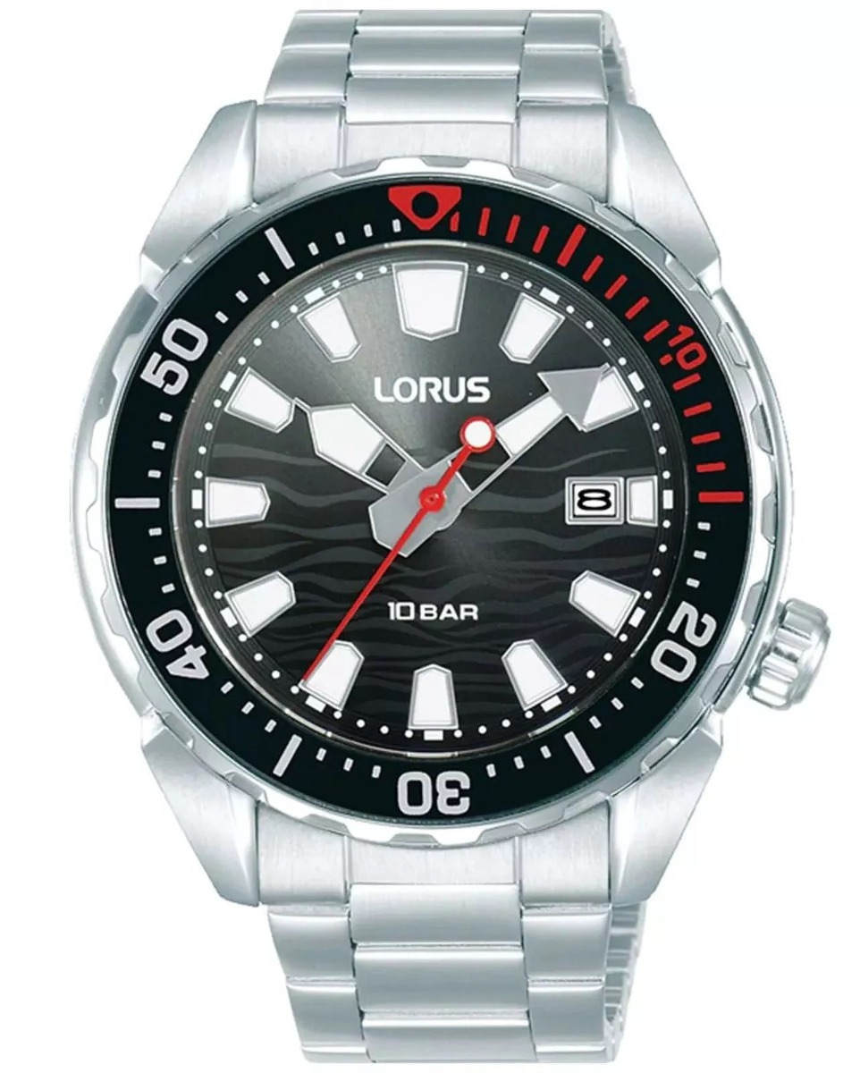 Lorus Classic Mens RH945RX9 - Quartz - Silver - Herrklocka - Rostfri stål - Härdat mineralglas