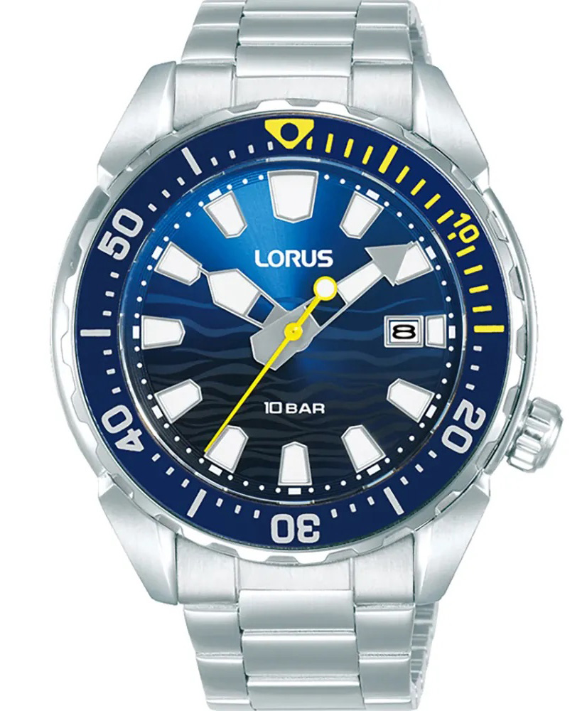 Lorus Sports Mens RH947RX9 - Quartz - Silver - Herrklocka - Rostfri stål - Härdat mineralglas