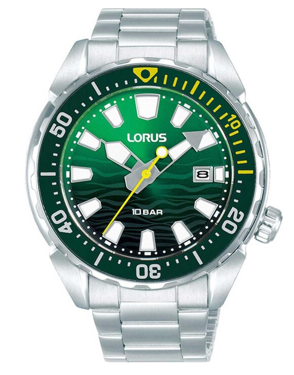 Lorus Mens RH949RX9 - Quartz - Silver - Herrklocka - Rostfri stål - Härdat mineralglas