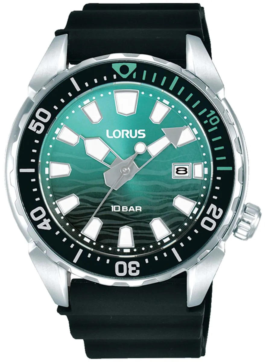 Lorus Classic Mens RH951RX9 - Quartz - Silver - Herrklocka - Silikon - Härdat mineralglas