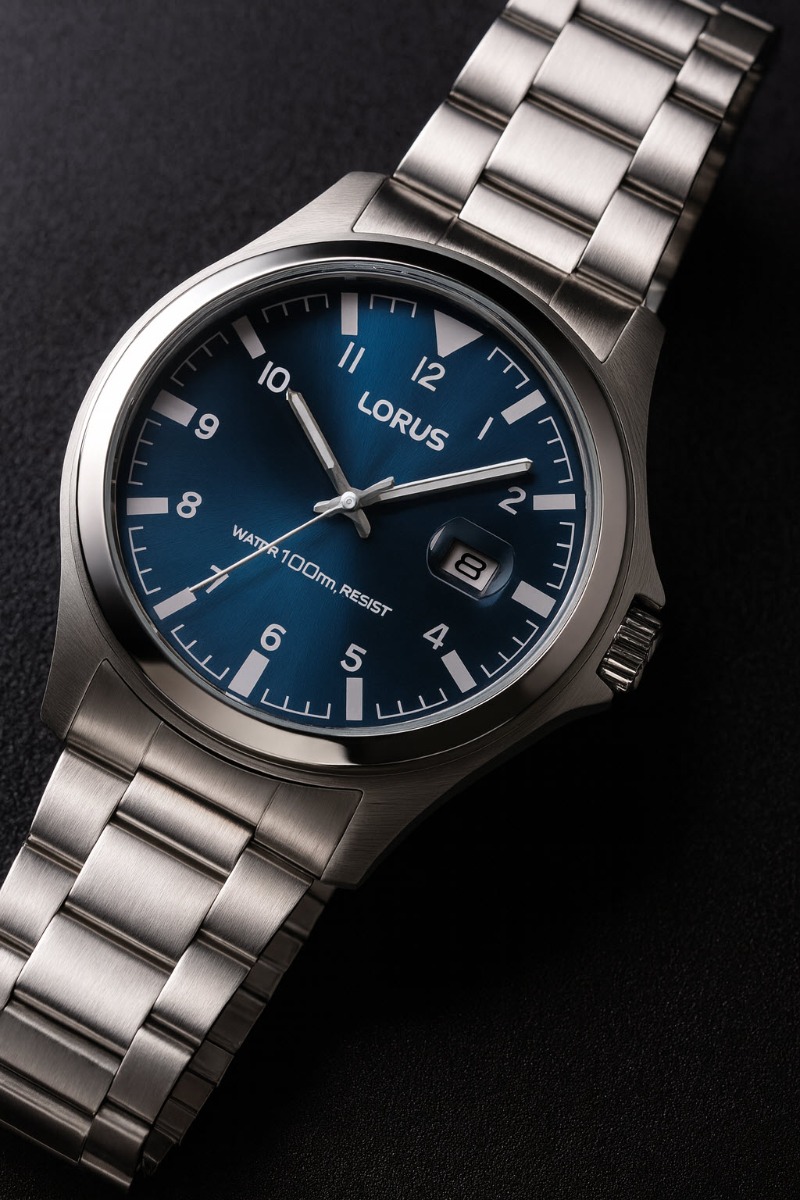 Lorus Mens RH963KX9 - Quartz - Silver - Herrklocka - Rostfri stål - Härdat mineralglas