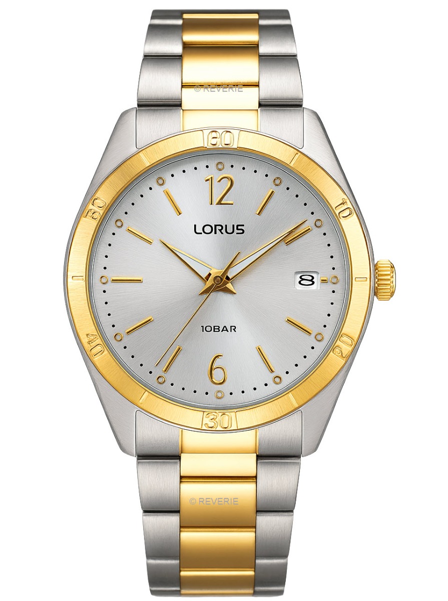 Lorus Ladies Two-Tone 100m Classic 34mm - Quartz - Silver - Damklocka - Rostfri stål - Härdat mineralglas