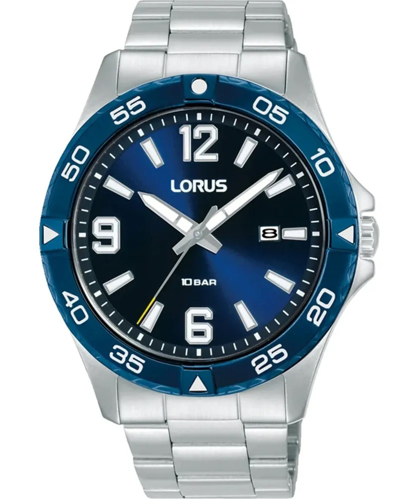 Lorus Sports Mens RH989QX9 - Quartz - Silver - Herrklocka - Rostfri stål - Härdat mineralglas