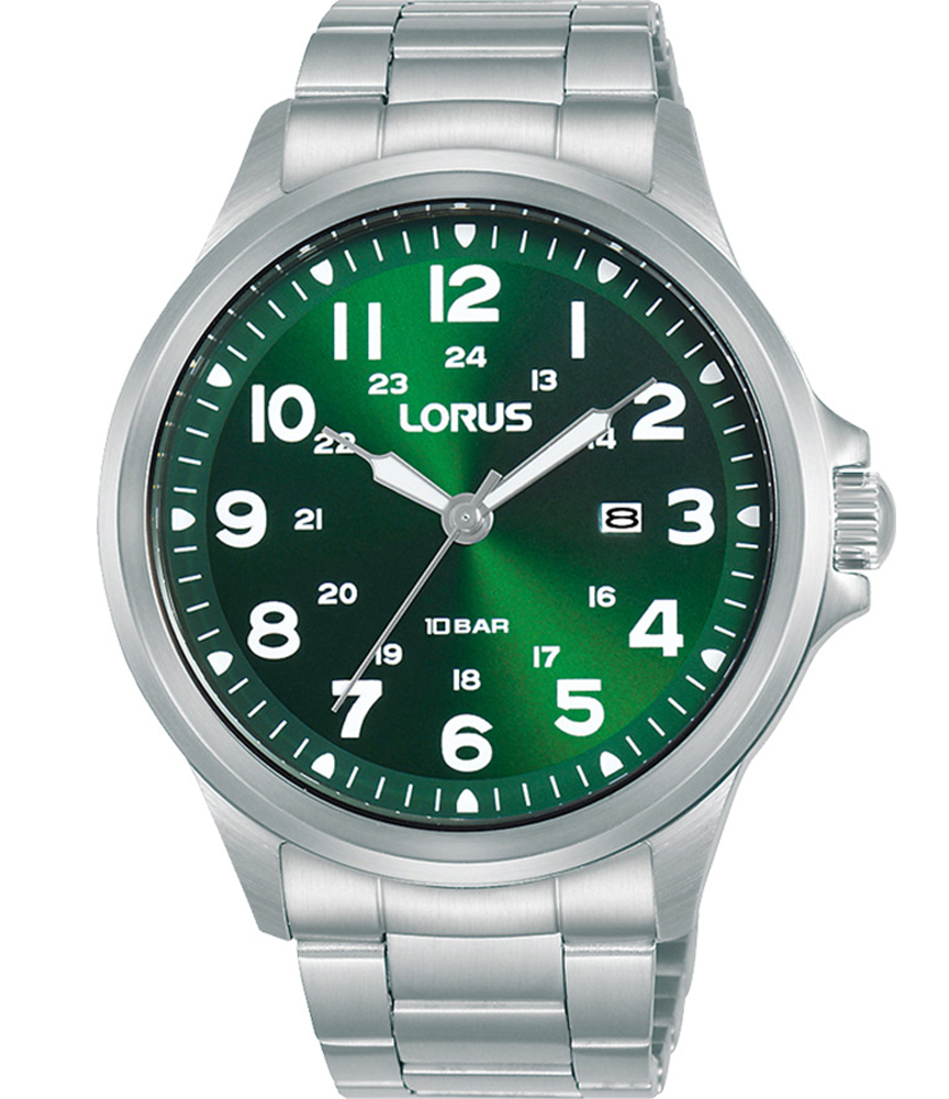 Lorus Mens RH995NX9 - Quartz - Silver - Herrklocka - Rostfri stål - Härdat mineralglas