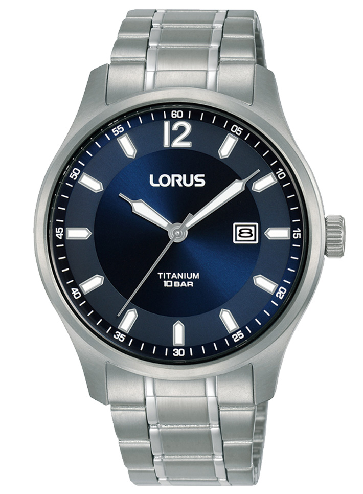 Lorus Classic Titanium Mens RH997QX9 - Quartz - Silver - Herrklocka - Titan - Härdat mineralglas