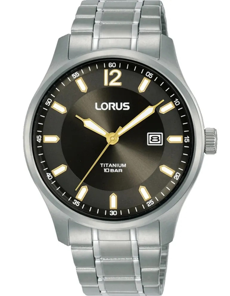 Lorus Classic Titanium Mens RH999QX9 - Quartz - Silver - Herrklocka - Titan - Härdat mineralglas