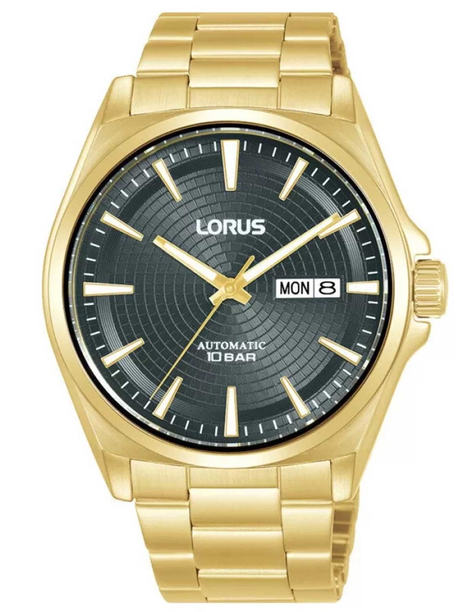 Lorus Mens Automatic RL416CX9 - Automatisk - Guld - Herrklocka - Rostfri stål - Härdat mineralglas
