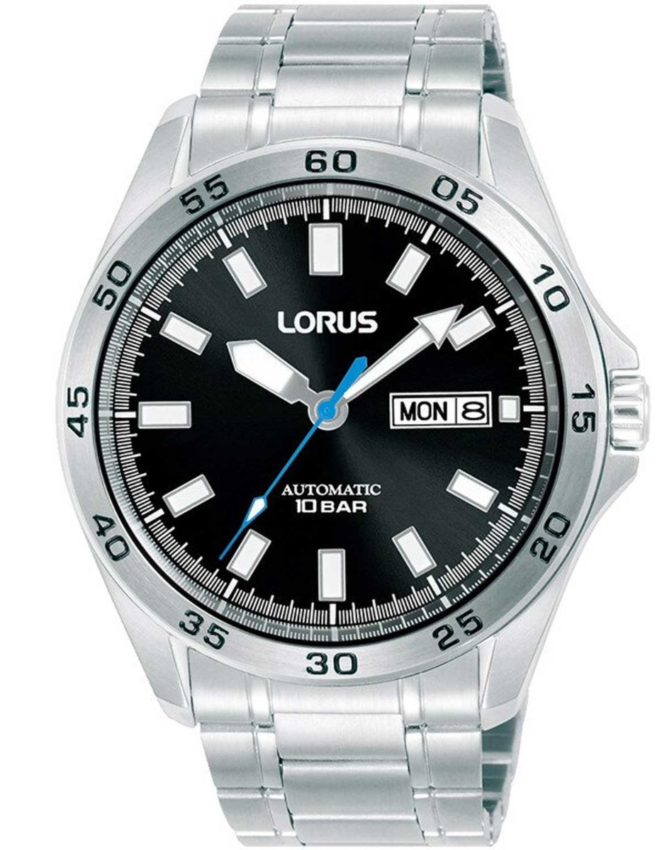 Lorus Mens Automatic RL419CX9 - Automatisk - Silver - Herrklocka - Rostfri stål - Härdat mineralglas