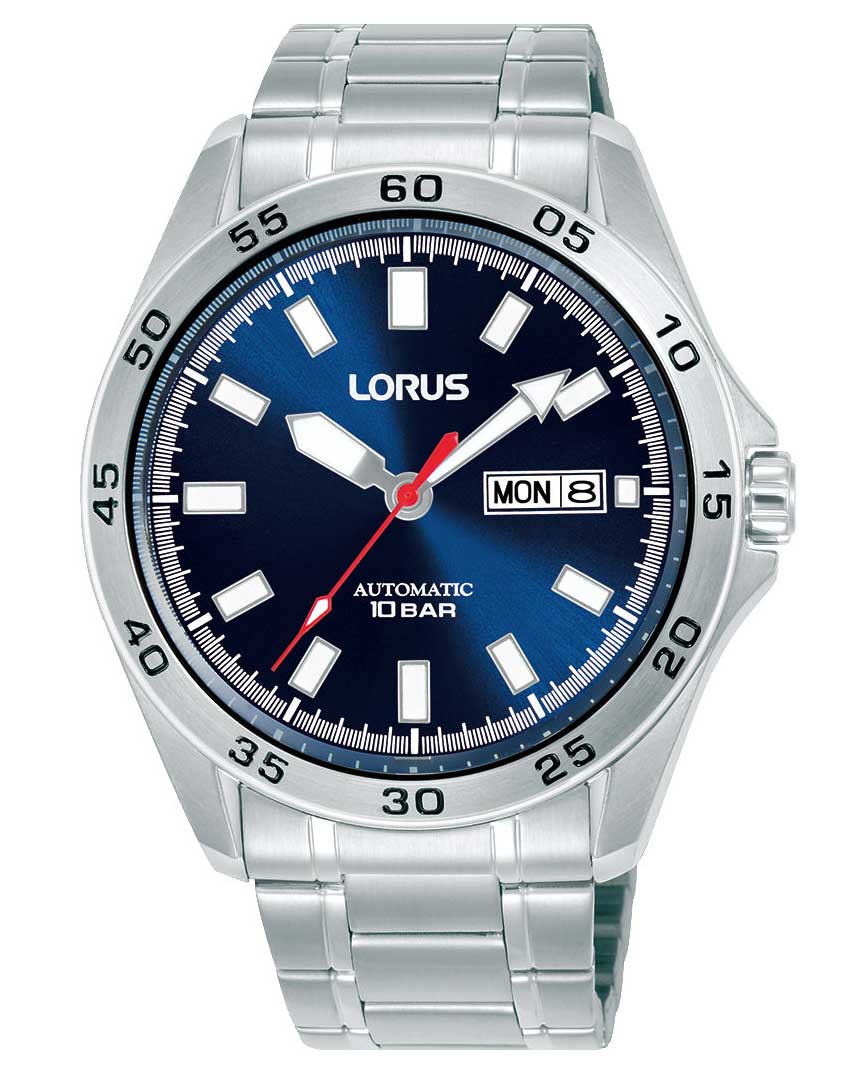 Lorus Mens Automatic RL421CX9 - Automatisk - Silver - Herrklocka - Rostfri stål - Härdat mineralglas