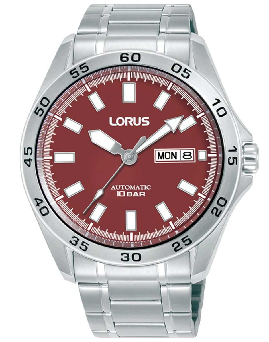 Lorus Mens Automatic RL425CX9 - Automatisk - Silver - Herrklocka - Rostfri stål - Härdat mineralglas