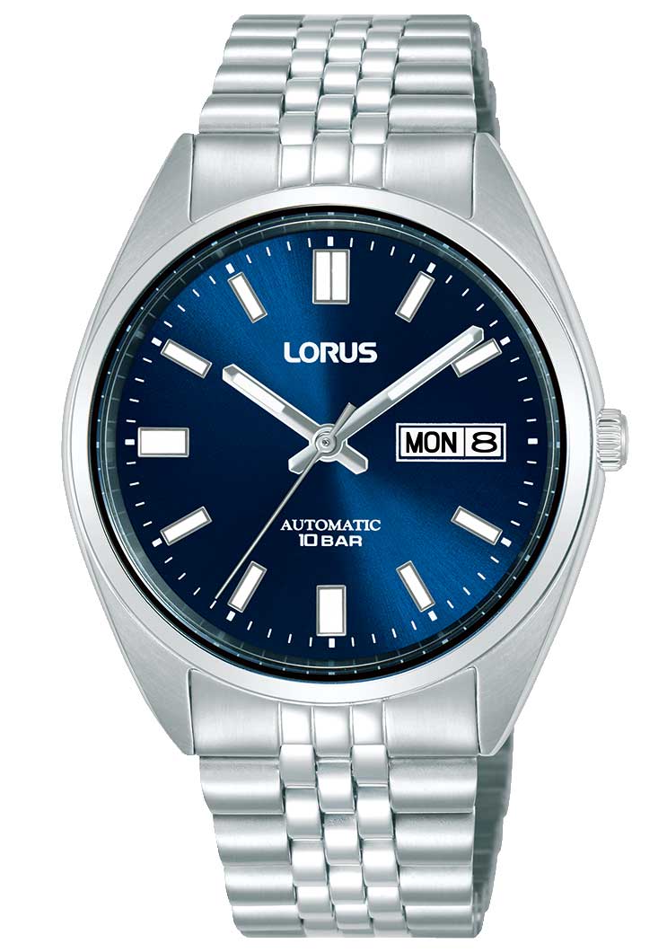 Lorus Mens Automatic RL429CX9 - Automatisk - Silver - Herrklocka - Rostfri stål - Härdat mineralglas