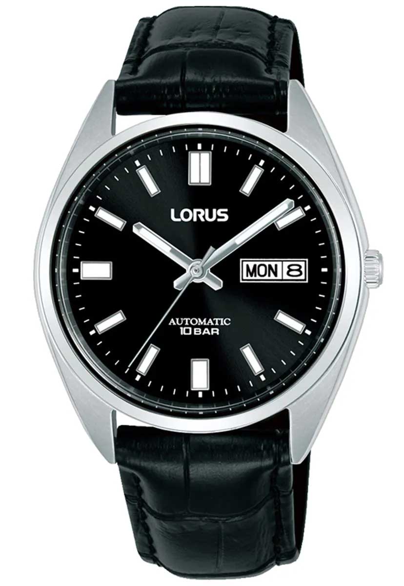 Lorus Mens Automatic RL435CX9 - Automatisk - Silver - Herrklocka - Läder - Härdat mineralglas