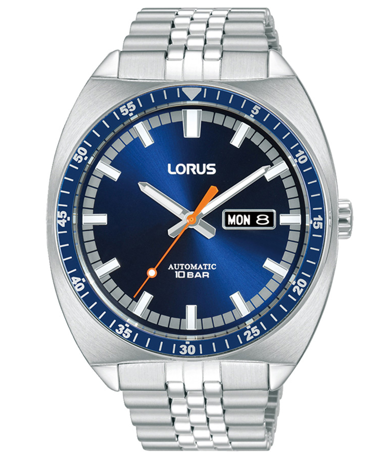 Lorus Mens Automatic RL441BX9 - Automatisk - Silver - Herrklocka - Rostfri stål - Härdat mineralglas