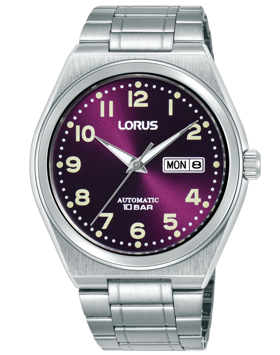 Lorus Mens Automatic RL445CX9 - Automatisk - Silver - Herrklocka - Rostfri stål - Härdat mineralglas
