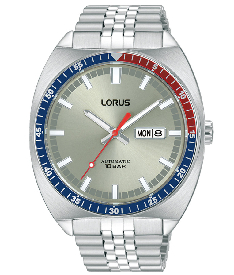 Lorus Mens Automatic RL447BX9 - Automatisk - Silver - Herrklocka - Rostfri stål - Härdat mineralglas