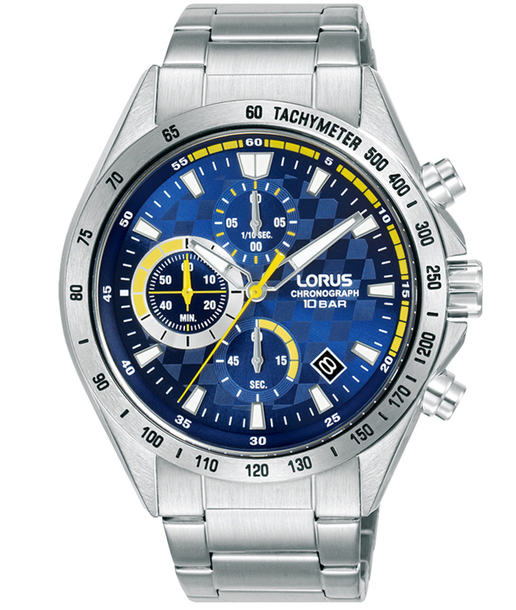 Lorus Mens Chronograph RM311JX9 - Quartz - Silver - Herrklocka - Rostfri stål - Härdat mineralglas