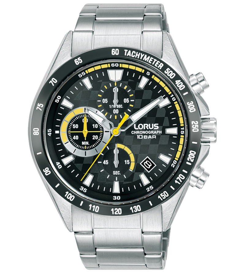 Lorus Mens Sport RM313JX9 - Quartz - Silver - Herrklocka - Rostfri stål - Härdat mineralglas