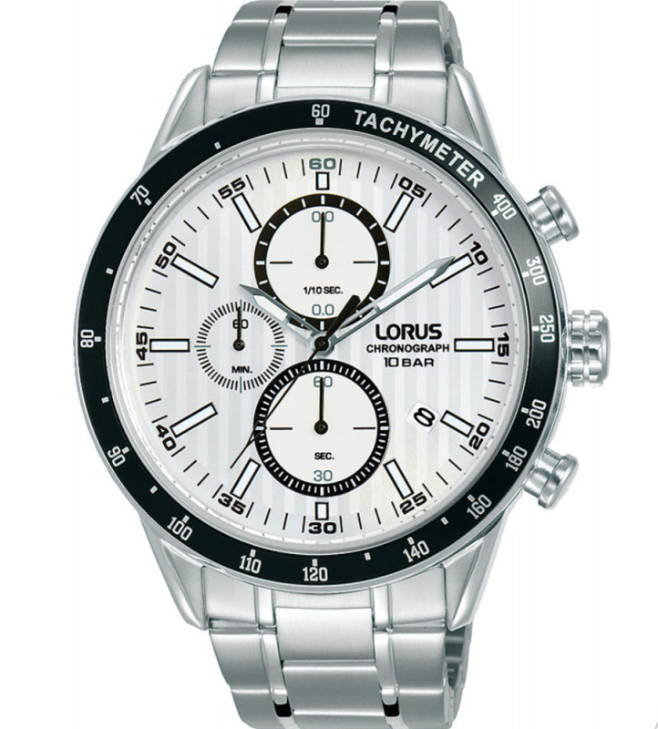 Lorus Chronograph Mens RM331GX9 - Quartz - Silver - Herrklocka - Rostfri stål - Härdat mineralglas