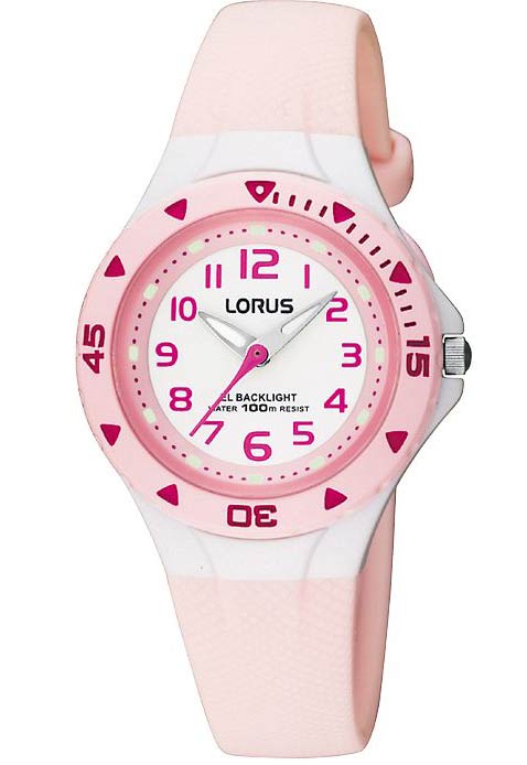 Lorus Kids RRX49CX9 - Quartz - Vit - Barnklocka - Gummi - Akryl