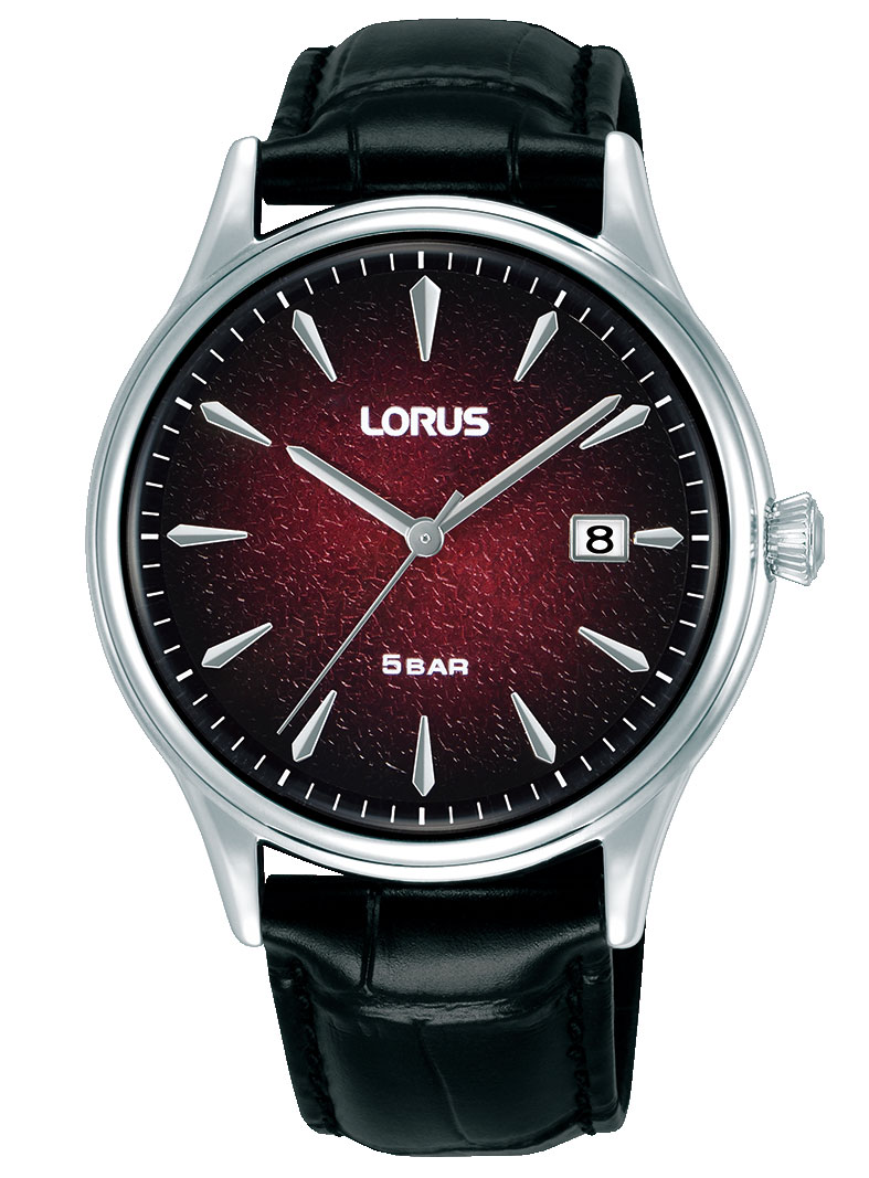 Lorus Mens Classic RS901EX9 - Quartz - Silver - Herrklocka - Läder - Härdat mineralglas