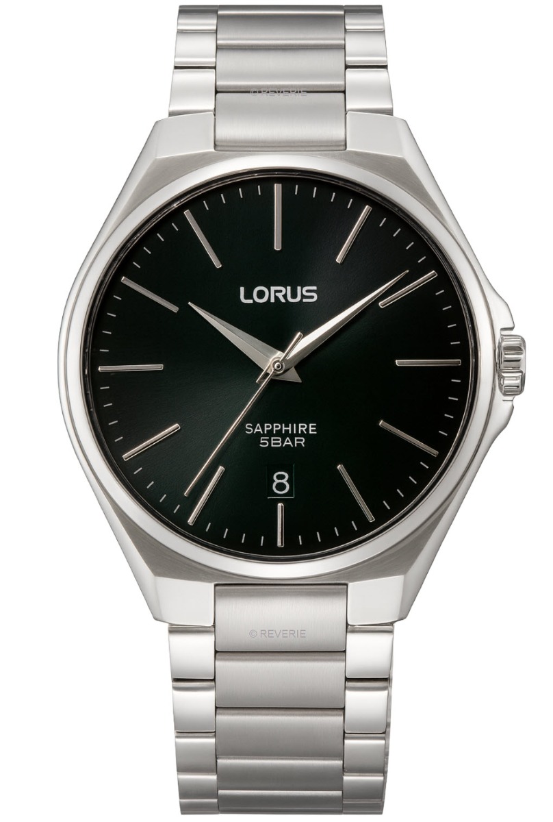 Lorus Mens Sapphire Classic 40mm - Quartz - Silver - Herrklocka - Rostfri stål - Safir