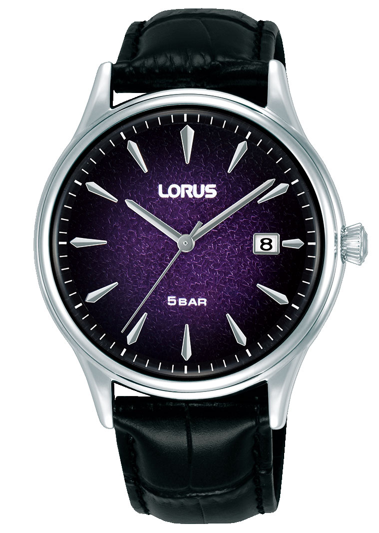 Lorus Mens Classic RS999DX9 - Quartz - Silver - Herrklocka - Läder - Härdat mineralglas