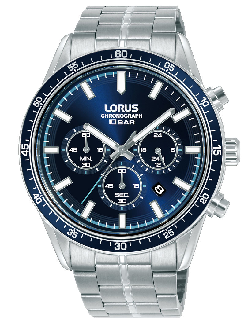 Lorus Mens Sports RT347LX9 - Quartz - Silver - Herrklocka - Rostfri stål - Härdat mineralglas