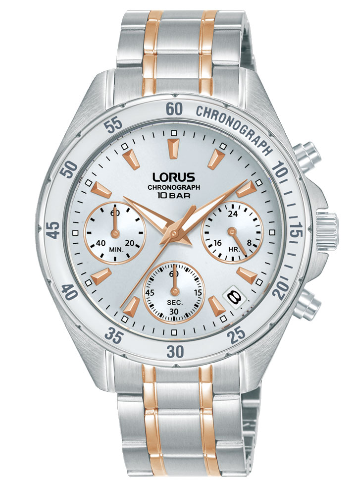 Lorus Ladies Chronograph RT359LX9 - Quartz - Silver - Damklocka - Rostfri stål - Härdat mineralglas