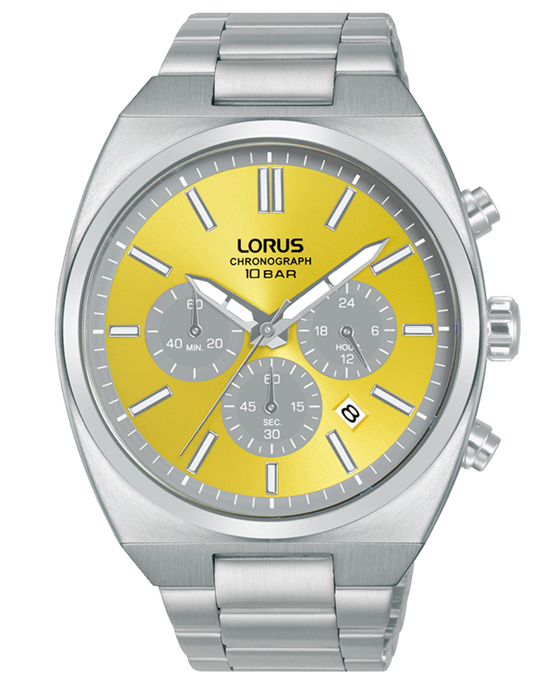 Lorus Sports Chronograph RT367KX9 - Quartz - Silver - Herrklocka - Rostfri stål - Härdat mineralglas
