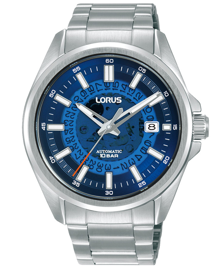 Lorus Mens Automatic RU403AX9 - Automatisk - Silver - Herrklocka - Rostfri stål - Härdat mineralglas