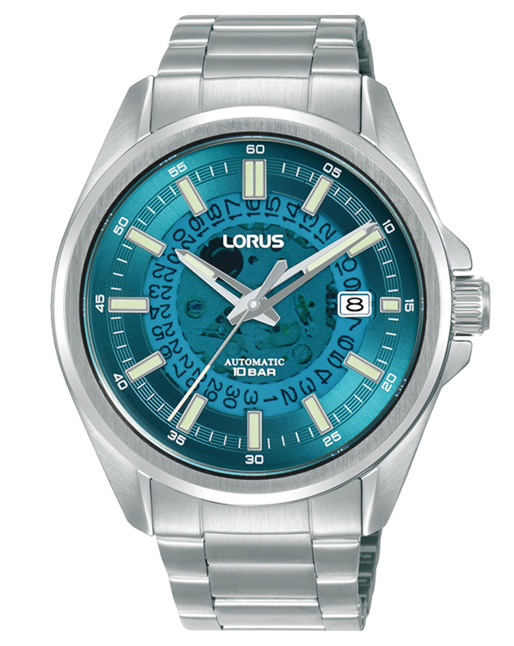 Lorus Mens Automatic RU405AX9 - Automatisk - Silver - Herrklocka - Rostfri stål - Härdat mineralglas