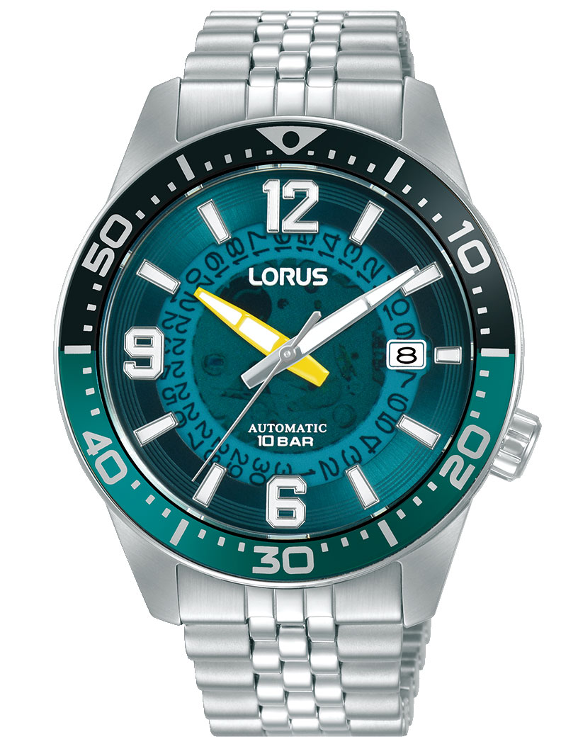 Lorus Mens Sports Automatic RU417AX9 - Quartz - Silver - Herrklocka - Rostfri stål - Härdat mineralglas