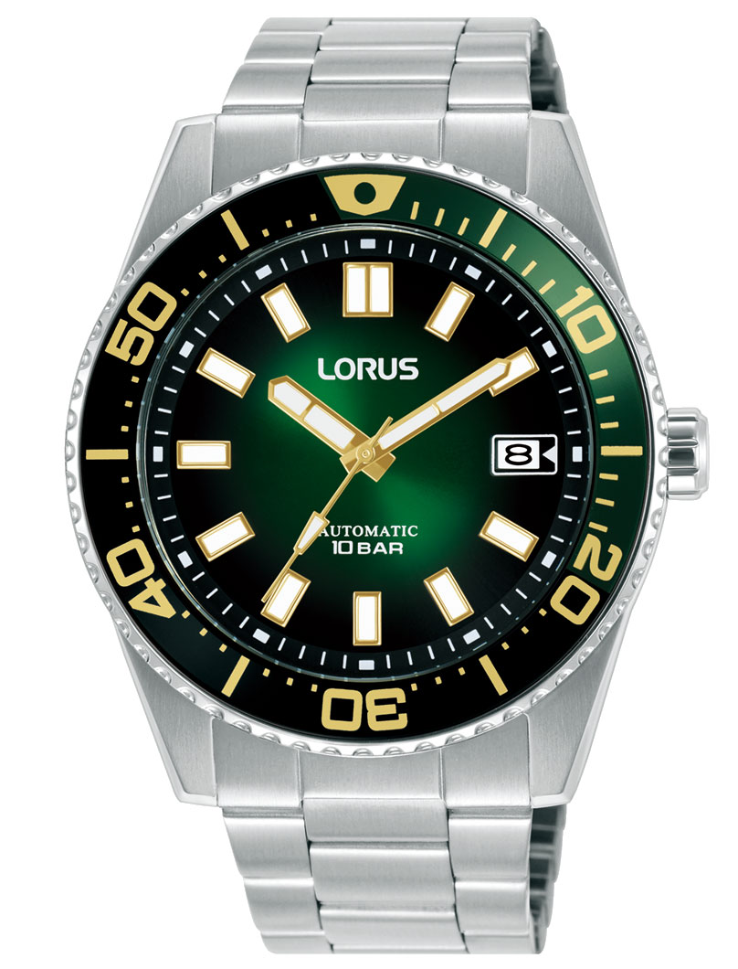 Lorus Mens Sports Automatic RU425AX9 - Automatisk - Silver - Herrklocka - Rostfri stål - Härdat mineralglas