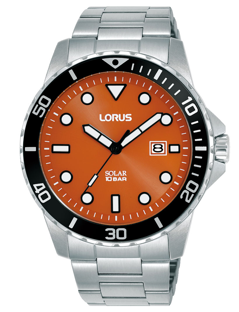 Lorus Mens Sports RX307BX9 - Quartz - Silver - Herrklocka - Rostfri stål - Härdat mineralglas